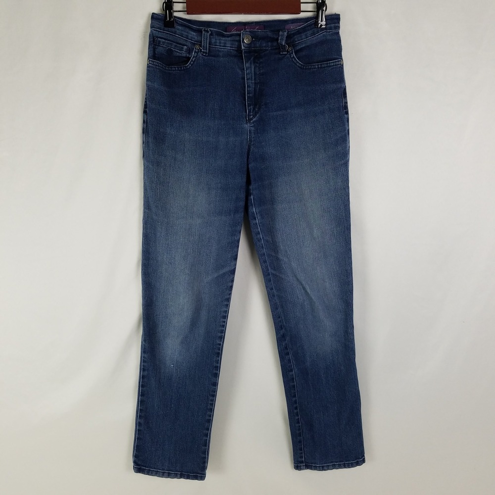 Gloria Vanderbilt Amanda Jeans Women's Size 8 Blue Denim Straight Leg‎ Pants